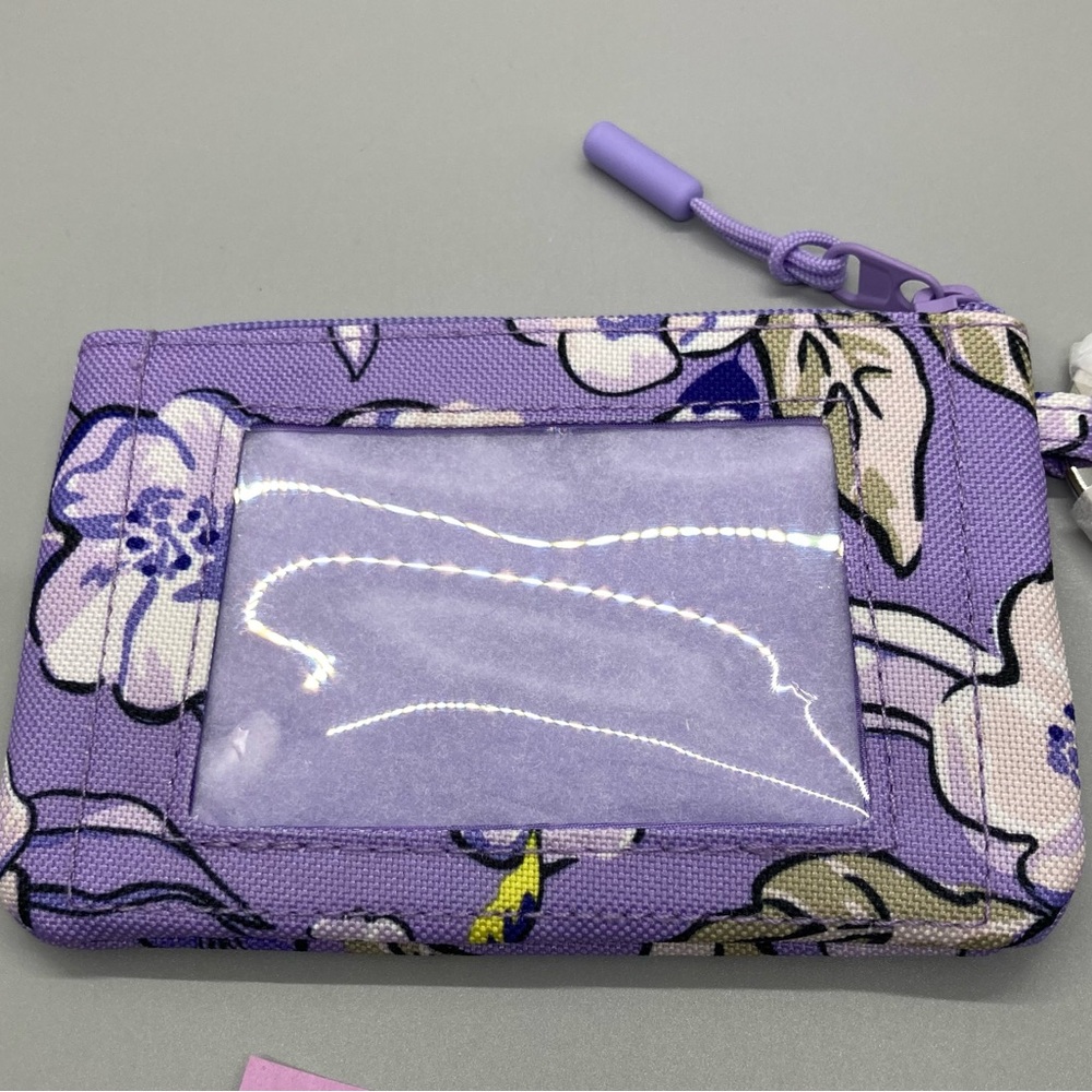 SOLD - Vera Bradley NWT Lighten Up Zip ID case - Pattern: Wild arises Lavender - Picture 2 of 6